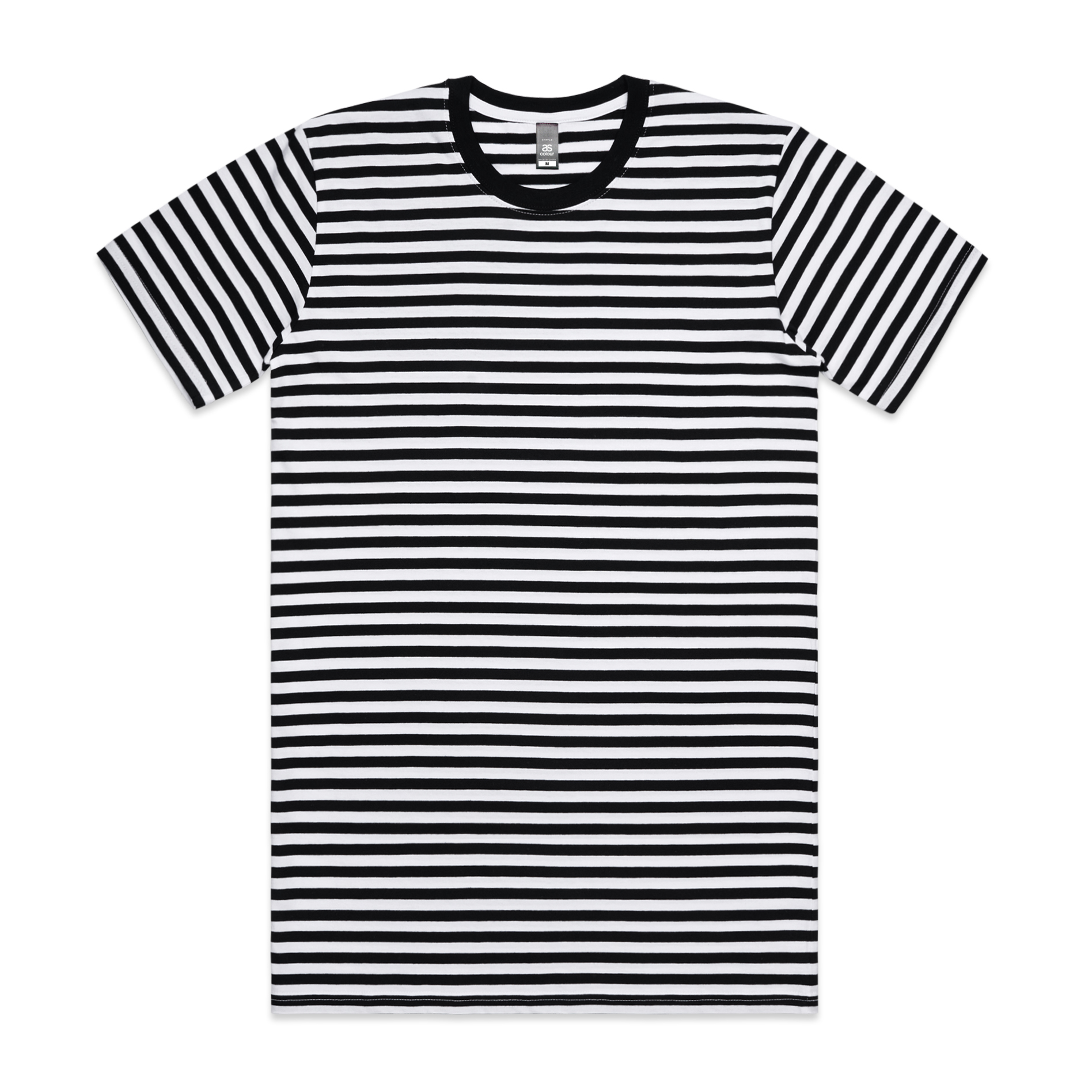 Black and White STripe Tee view 1